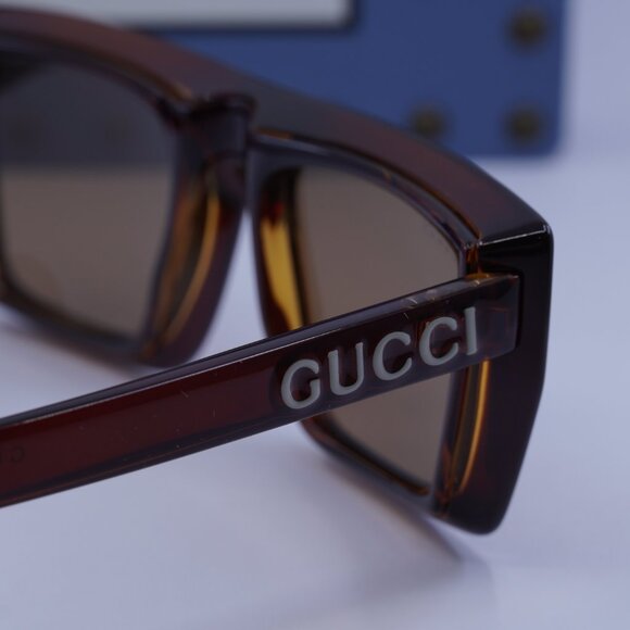 Gucci GG1723S 002 Square Sunglasses -Transparent Brown - Picture 11 of 12
